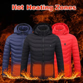 Men's USB Heated Jacket Coat Electric Thermal Heating Vest for Winter - Himpall